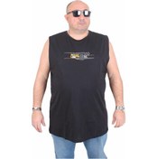 Resim Starbattal Büyük Beden Baskılı Kolsuz Tişört Break Limits 25153 Sıyah Siyah 