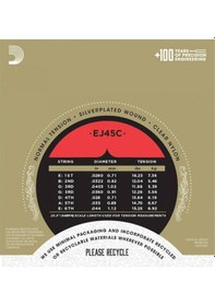 Resim D'Addario Ej45C Pro-Arte Composite Normal Tension Klasik Gitar Teli 