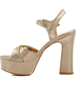 Resim Ayakmod Altın Platform Topuk Kadın Topuklu Ayakkabı 655417 Z 