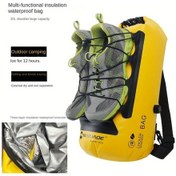 Resim Elmpaly Siyah Kamp Sırt Çantası Çift Askı Dayanıklı Pvc Su Geçirmez Siyah 