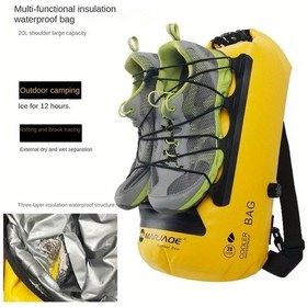 Resim Elmpaly Siyah Kamp Sırt Çantası Çift Askı Dayanıklı Pvc Su Geçirmez Siyah 