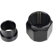 Resim Alüminyum Sert Hat Fitting, 1/2'' Od Alüminyum Boru İçin 8 An Dişi Boru Somunu Ve Kılıf, 1 Set Siyah 