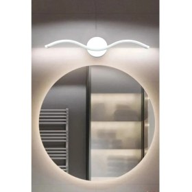 Resim Wave Modern Tasarım Beyaz Renk Gün Işığı Ledli Banyo - Mutfak - Salon LED Duvar Aplik 