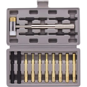 Resim Quueppty Profesyonel Rulo Pin Delgeç Seti ve Çekiç - Pirinç, Çelik, Plastik Delgeçler ve Değiştirilebilir Çekiç Başlığı ile (Yurt Dışından) 