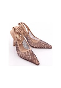 Resim Dgn 1122 Kadin Sivri Burun Topuklu Ayakkabi Bej Leopar 