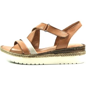 Resim Beety 22BY65.1604 Deri Taba Anatomik Comfort Cırtlı Kadın Sandalet 
