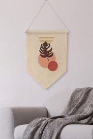 Resim Ofis Duvar Dekoru, Pinterest Oda Dekoru, Boho Kanvas Flama Askılı Duvar Örtüsü Ve Süsü NO:482 - Renkli - 2 / 70 x 100 