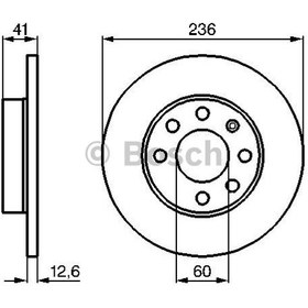 Resim Bosch Fren Diski Ön 6d 236mm Corsa B Vectra A B 95 