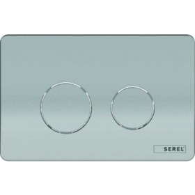 Resim Serel Gömme Rezervuar Kumanda Paneli P570120 Parlak Krom Panel Metal Kaplama Çok Renkli 