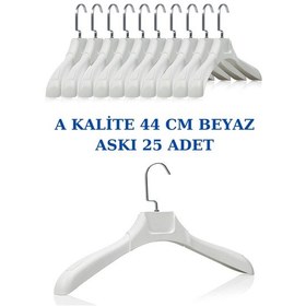 Resim Ceket Elbise Askısı Plastik Soft Beyaz Abs Gömlek Kıyafet Askısı 25 Adet Diğer 