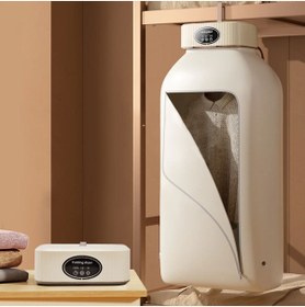 Resim Genel Markalar 600W Taşınabilir Elektrikli Çamaşır Kurutma Makinesi, İki Isıtma Modu, Krem 