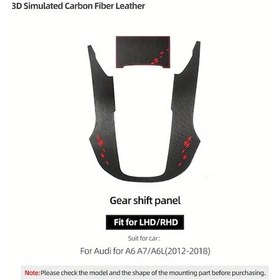 Resim Ronglight Audi A6 C7 A7 4g8 Konsol Depolama Kutusu Kaplama Karbon Fiber Yapay Deri Tuning Aksesuar 