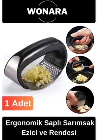 Resim Pratik Kolay Temizlenebilir Paslanmaz Çelik Ergonomik Saplı Hızlı Mutfak Sarımsak Ezici Ve Rendesi Diğer 