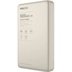 Resim Recci RPB-W36 Ultra Ince Pd 20W Hızlı Şarj Özellikli Wireless Powerbank 15W 10000MAH Gold 