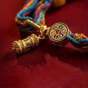 Resim Bohem Tarzlı Ayarlanabilir Renkli Örgülü Bileklik Mala Boncukları ile - Şanslı Tılsım, Kadın Moda Takısı, El Yapımı, Vintage, Günlük ve Partiler İçin Tüm Sezon Giyim 