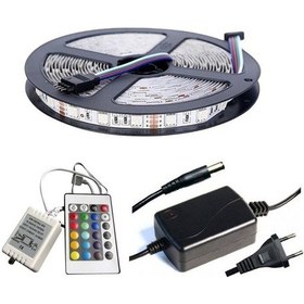 Resim Winboss 5MT Rgb Şerit Led Slikonlu Adaptör Uzaktan Kumanda Tak Çalıştır 