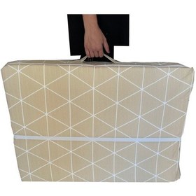 Resim Tek Kişilik Katlanır Yer Yatağı Sünger Yatak Krem Piramit 80x180 Cm-6 Cm 
