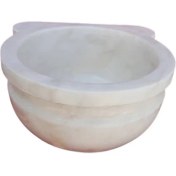 Resim Abahanoğlu Mermer Beyaz Kurna, Mermer Kurna, Mermer Hamam Kurnası, Mermer Hamam Kurnası, Hamam Kurnası, Banyo Kurnası 45X45X25 