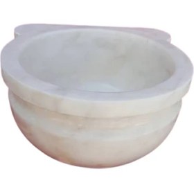 Resim Abahanoğlu Mermer Beyaz Kurna, Mermer Kurna, Mermer Hamam Kurnası, Mermer Hamam Kurnası, Hamam Kurnası, Banyo Kurnası 45X45X25 