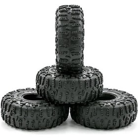 Resim Fortunelane 1/10 Rc Araçlar İçin 4 Adet Kauçuk Lastik, Trx4 Scx10 90046 90047 Cc01 Uyumlu, Dış Çap 125mm Genişlik 48mm F Modeli 