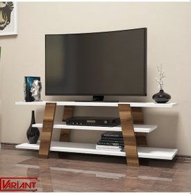 Resim Variant Flower Tv Sehpası Tv Ünitesi Ceviz Beyaz 