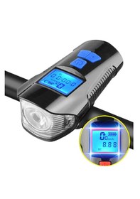 Resim Bisiklet Lcd Hız Gösterge Şarjlı Led Işık 4 Mod Işık Korna 6 Mod 