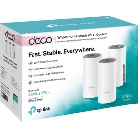 Resim Tp-Link Deco E4 1200 Mbps 2 Port 3'lü Kablosuz Router 