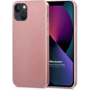 Resim Matte Silicone Apple Iphone 13 Mini Kılıf Rose Gold Microsonic