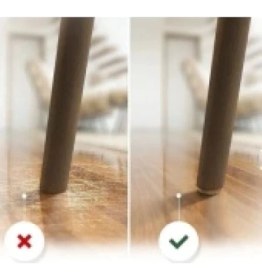 Resim Pasific Zemin Koruyucu 35X35 mm Parlak Beyaz EVA Keçe, Ses ve Çizik Önleyici Siyah Mobilya Keçesi 2 Adet 