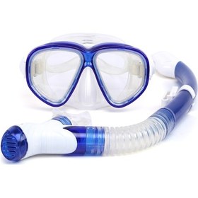 Resim Gajeena Derin Mavi Sk900+mk500 Dalış Seti: Dayanıklı Pc Çerçeve, Cam Lens Ve Su Blokajlı Solunum Borusu Çok Renkli 