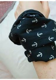 Resim Çapa Denizci Fular Bandana 