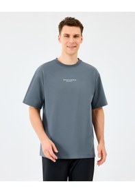 Resim Skechers M Graphic Tee Reflect Logo Oversize T-shirt Erkek Gri Tshirt S231094-3998 gri 