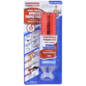 Resim Vodabond Çok Amaçlı Epoksi Yapıştırıcı Cam Seramik Ahşap Metal 25ml 5 Dk Kuruma 
