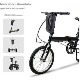 Resim Tongxida Wild Man Elektrikli Scooter Sert Kabuklu Eva Askılı Çanta Ön Askılı Çanta Katlanır Bisiklet Baş Üstü Çantası Siyah Re Renkli 