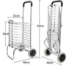 Resim MiraLive Katlanabilir Taşınabilir Alışveriş ve Taşıma Arabası 