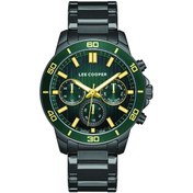 Resim Lee Cooper LC08106.070 Erkek Kol Saati | Yeşil Kadran, Multifonksiyon, Metal Kordon 