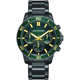 Resim Lee Cooper LC08106.070 Erkek Kol Saati | Yeşil Kadran, Multifonksiyon, Metal Kordon 