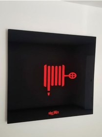 Resim UNİ-BOX YANGIN DOLABI BLACK CAM DEKORATİF 1'' 30 MT YANGIN DOLABI 