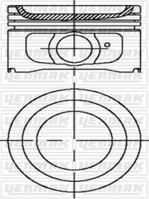 Resim YENMAK 31-03887-000 Motor Piston Segman P306 P406 Em 0111al 3103887000 (WN693422) (FİYAT:4 ADET İÇİNDİR) 