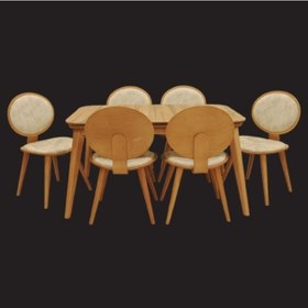 Resim Masa-PAPEL OVAL Sırt Sandalye Model Takım Kayın kaplama torna RETRO Dikdörtgen Açılır El Yapım 