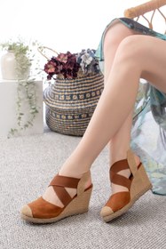 Resim Egepass HASIR DETAYLI DOLGU TOPUK ESPADRİL SANDALET 