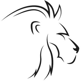 Resim Aslan 5 Folyo Sticker 50cm Uzunluk Siyah 