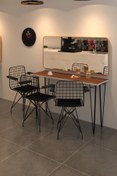 Resim Kenzlife Knsz Masa Sandalye Takımı Hem75mazlum Cvzsyh 140*040 Klç 3 Sandalye Syhsyh Kolçaklı 