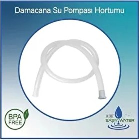 Resim ABR Teknoloji Damacana Su Pompası Hortumu 65 cm Beyaz Renk Yedek Parça BPA Free Malzeme ile Üretilmiştir 