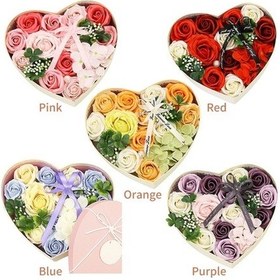 Resim Tongxida Kalp Şeklinde Romantik Gül Sabun Çiçeği Hediye Kutusu - Özel Günler İçin Mükemmel Hediye 