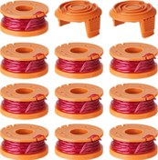 Resim Dianziye Worx Trimmer İçin 10 Adet Wa0010 Bobin Ve 2 Adet Kapak, 10 Fit 0.065 İnç Nilon Kesme Teli, Yüksek Kaliteli Abs Malzeme, Kolay Kurulum 