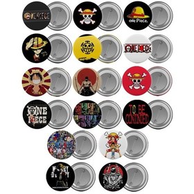 Resim One Piece Çanta Rozeti Seti 16 Adet En Büyük Boy 5.8cm İğneli Bro 