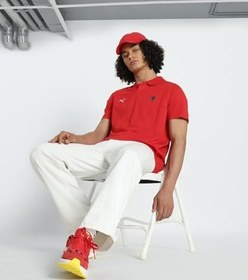 Resim PUMA Ferrari Style Polo Jacquard Polo Tişört Unisex Yetişkin 