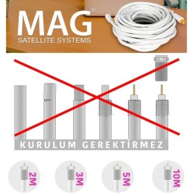 Resim Antenci Mag Gold F Konnektörlü Anten Kablosu FULL HD / 4K - 35 m 