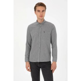 Resim U.s. Polo Assn. Erkek Gri Gömlek Desenli 50308596-VR024 